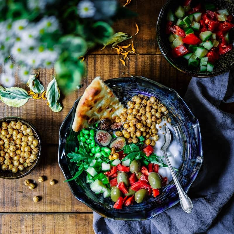 Beautifully arranged food